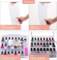 Organizador Portátil De Esmaltes De Uñas Con Doble Lado Y 6 Divisores Ajustables Almacenamiento Para 48 Botellas Transparente - details 2
