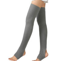 Calentadores De Piernas De Moda Calcetines Largos Sin Pies Acolchados Para Invierno Danza Yoga Baile Stockings Transpirables - details 8