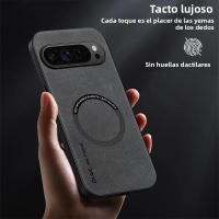 Funda De Teléfono Retro Textura De Cuero PU Magnética Para Google Pixel 10 9 a pro XL 5G TPU Suave Antichoque Con Lámina De Carga Magnética - details 5