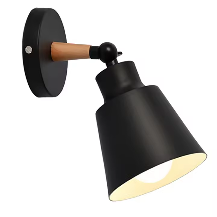 Iluminación Moderna E27 Edison lámpara de pared industrial metal loft Luz Para Café Bar Corredor Comedor Sala de estar dormitory (Negro) Jaula retro lámpara de pared Creative 1 UNID - 1