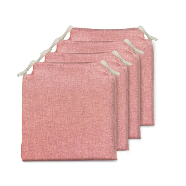 TIENDA EURASIA - Pack de 4 Cojines para Sillas + Comodidad Superior + Colores Pastel + Tamaño Universal + Funda Lavable + Cintas de Sujeción - 1