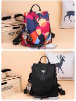 Mochila De Moda Para Mujer En Tela Oxford Impermeable Con Gran Capacidad Para Escuela Y Viajes Bolsa De Hombro Con Estampado Florido - details 14