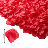 3000/100Pcs 4.5cm Pétalos De Rosa Artificiales Rojos Simulación De Seda Para Decoración Romántica De Fiesta De Boda Valentines Day - details 1