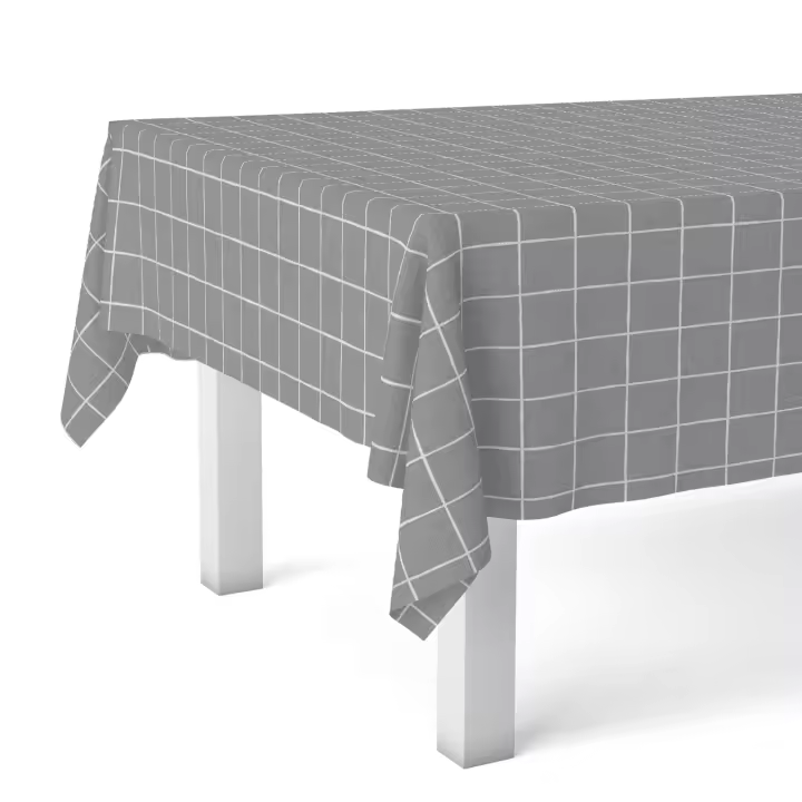 Valentia Home Mantel Hule CUADROS | Mantel Estampado Antimanchas | Mantel Repelente de Agua | Mantel Protección Mesa | Mantel al Corte para Comedor o Cocina | Varios tamaños | Mantel Rectangular y Redondo al Corte - 1