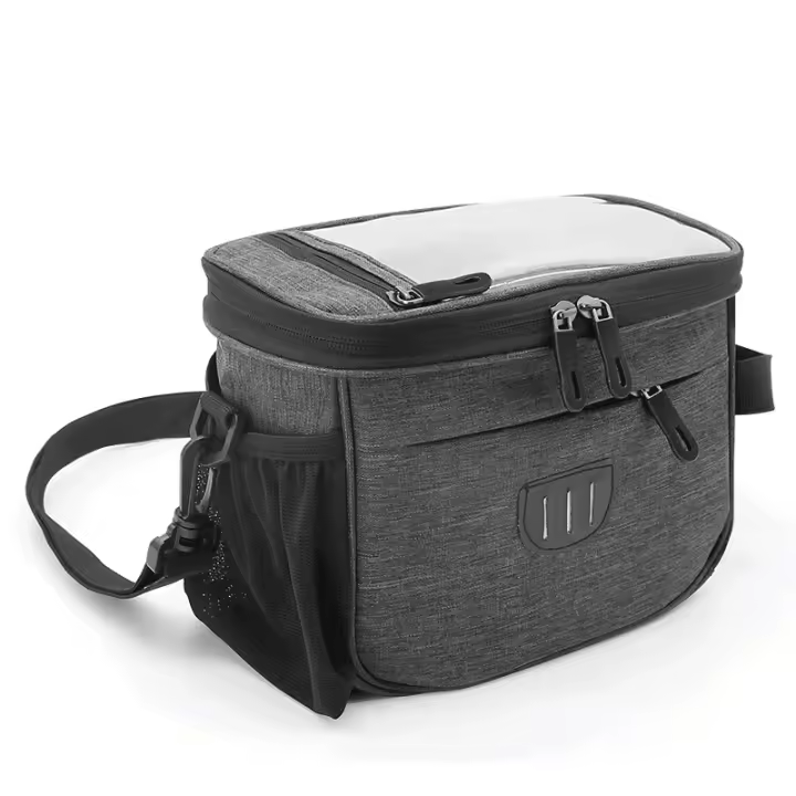 Bolsa para manillar de bicicleta, bolsa impermeable para cuadro de gran capacidad con soporte para teléfono, bolsa de almacenamiento para el tubo superior delantero para bicicleta de montaña, bicicleta de carretera - 1