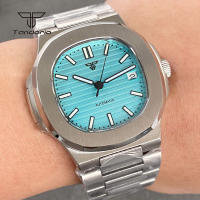 Reloj Automático Tandorio Cuadrado 40mm Para Hombre Acero Inoxidable NH35 Multicolor Dial Cristal De Zafiro Fecha Luminoso Mecánico De Pulsera - details 16