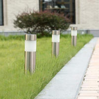 Luces Solares Para Jardín Y Patio LED Impermeables De Acero Inoxidable 1-8 Pcs Luz De Césped Para Caminos Y Jardines - details 5