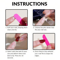 24PCS Uñas Postizas De Dedo Medio En Rosa Para Mujer Y Niña Uñas De Verano Con Gradiente Regalo Ideal Para Fiesta - details 4