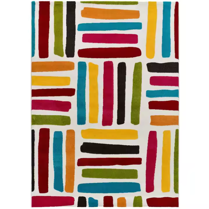 ATTICGO Alfombra de Interior Estilo Geométrico en Multicolor - Bounty 16758 | 80X150, 160X230, 133X190 cm - 1