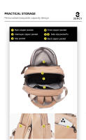 Mochila De Cuero Genuino 100% Zency Para Mujer Gran Capacidad Estilo De Viaje Nueva Mochila Para Damas Escuela Bolsa De Mano - details 2