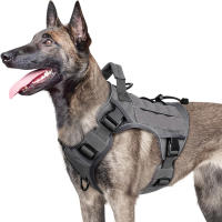 Harnés Táctico Ajustable Para Perros Grandes Con Manija Y Reflectante Para Labrador Retriever Y Siberian Hound - details 6