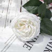 Rosa Artificial De Látex Realista Para Boda Y Decoración Del Hogar Tamaño 17.7 Pulgadas Color Blanco Peonía Falsa Para Decoración De Mesa Y Jardín - details 5
