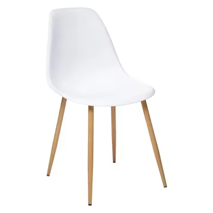 STARLEY-Juego de sillas de comedor,sillas de polipropileno de estilo Nórdico,Sillas para cocina, comedor, sala de estar, dormitorio, Sillas auxiliares de oficina,47x52x82cm,Blanco - 1
