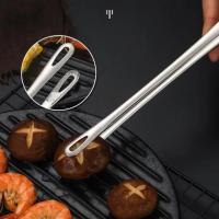 Pinzas De Asado De Acero Inoxidable 24cm/28cm Para BBQ Coreano Y Japonés Pinzas De Cocina Multifuncionales Herramientas De Jardín - details 5