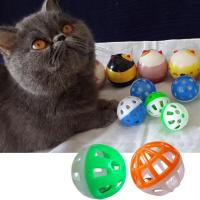 Juego De 18 Pelotas De Juguete Para Gatos Con Campana Coloridas De Plástico Tamaño 4cm Juguetes De Rascado Y Persecución Para Gatos Y Gatitos Suministros Para Mascotas - details 1