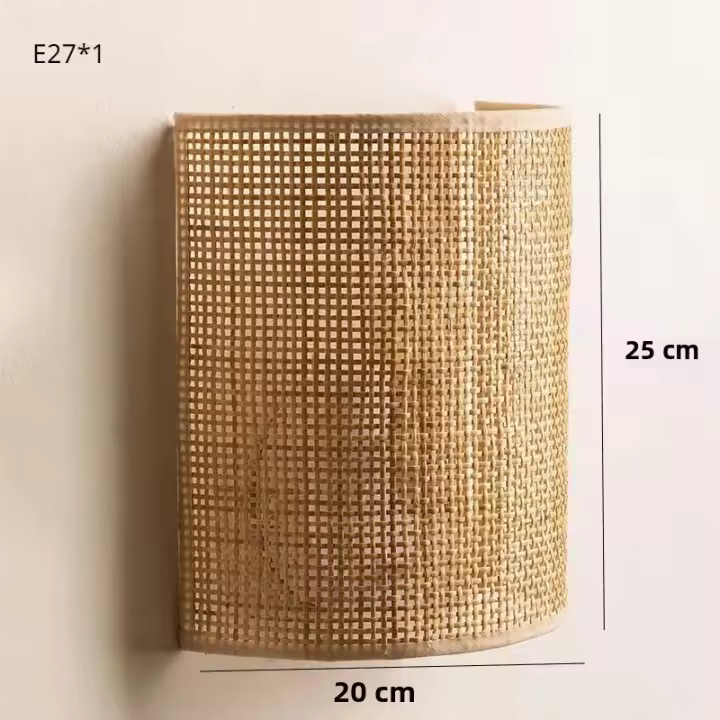 Lámpara De Pared De Rotura En Madera Tecido Para Sala De Estar Dormitorio Iluminación LED Tradicional Montaje En Pared - 1