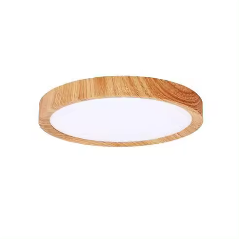 CRISTAL RECORD Plafón de Techo LED Mery Madera 24W 2420lm 3CCT Dim Iluminación Funcional - 1