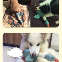 Juguetes Para Perros Y Gatos En Forma De Ganso Juguetes Interactivos De Peluche Resistentes Al Masticar Con Silbato Para Pequeños Y Grandes Perros - details 1
