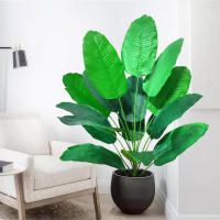 Planta Artificial De Palma Tropical Grande Hojas De Plátano Falso 24 Hojas Toque Real Strelitzia Reginae Para Jardín Interior 65-120 Cm - details 21