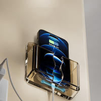 Soporte De Pared Para Control Remoto Universal Soporte De Carga Para Teléfono Y Control De Aire Acondicionado Montaje En Pared Organizador De Almacenamiento Para Artículos Domésticos - details 2