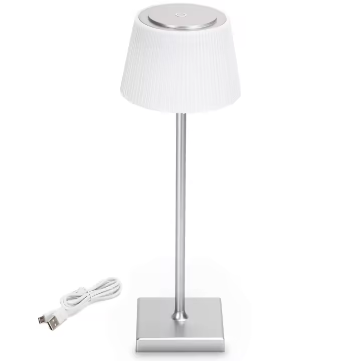 Aigostar Lámpara de Mesa Inalámbrica Recargable USB, Lámpara de Escritorio Táctil Regulable, 3 Modos de Color, Lámpara de Noche IP54 Impermeable para Interior y Exterior, Dormitorio - 1