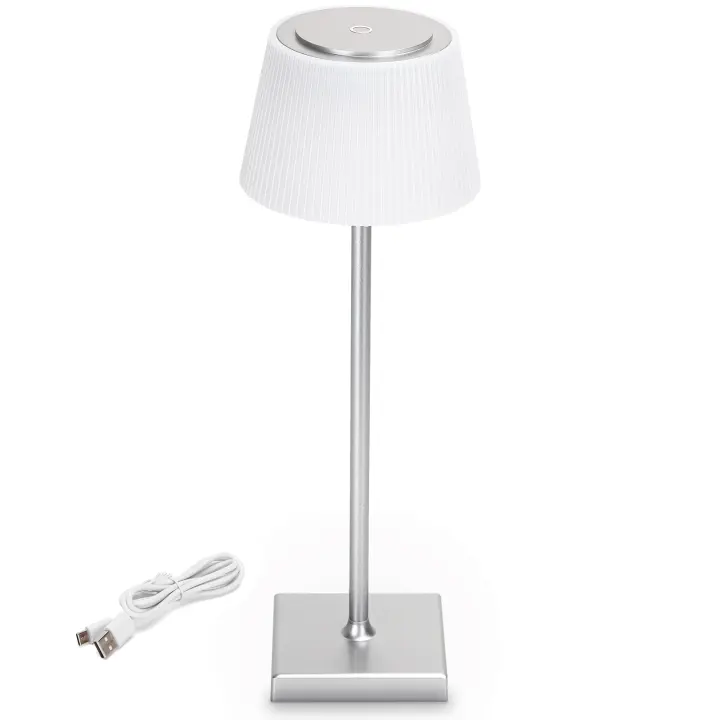 Aigostar Lámpara de Mesa Inalámbrica Recargable USB, Lámpara de Escritorio Táctil Regulable, 3 Modos de Color, Lámpara de Noche IP54 Impermeable para Interior y Exterior, Dormitorio - 1