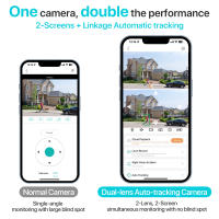 Cámara PTZ Wifi Exterior 4K 8MP HD Con Doble Pantalla Y Lente AI Seguimiento Automático Alarma De Luz Policial iCSee Para Seguridad Doméstica Y Vigilancia De Video 4MP - details 7