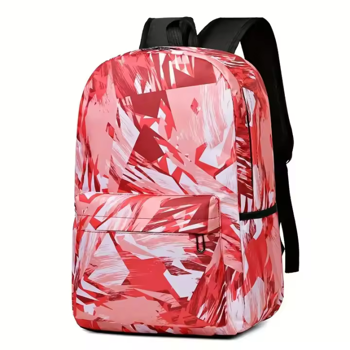 Mochila estampada a la moda, mochila de lona para viajes al aire libre de gran capacidad, mochila universitaria sencilla de estilo universitario - 1