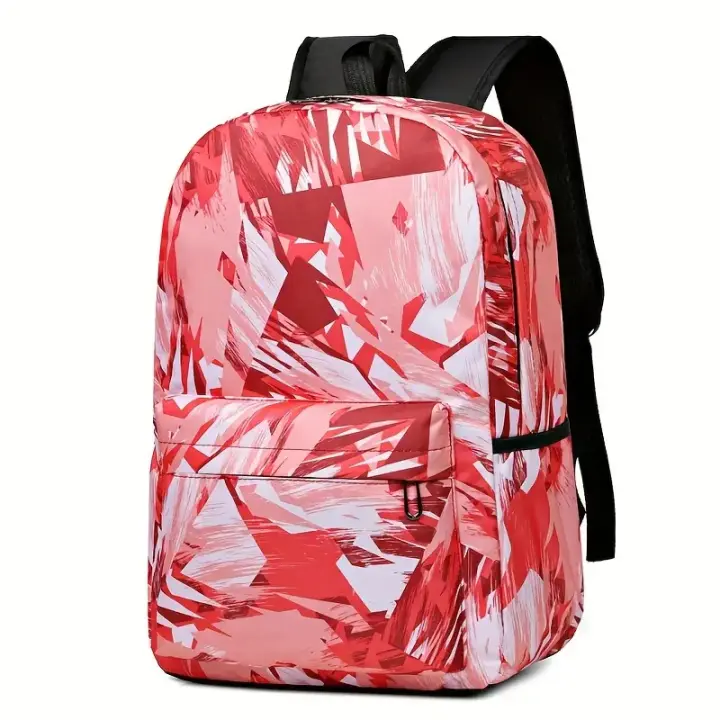 Mochila estampada a la moda, mochila de lona para viajes al aire libre de gran capacidad, mochila universitaria sencilla de estilo universitario - 1