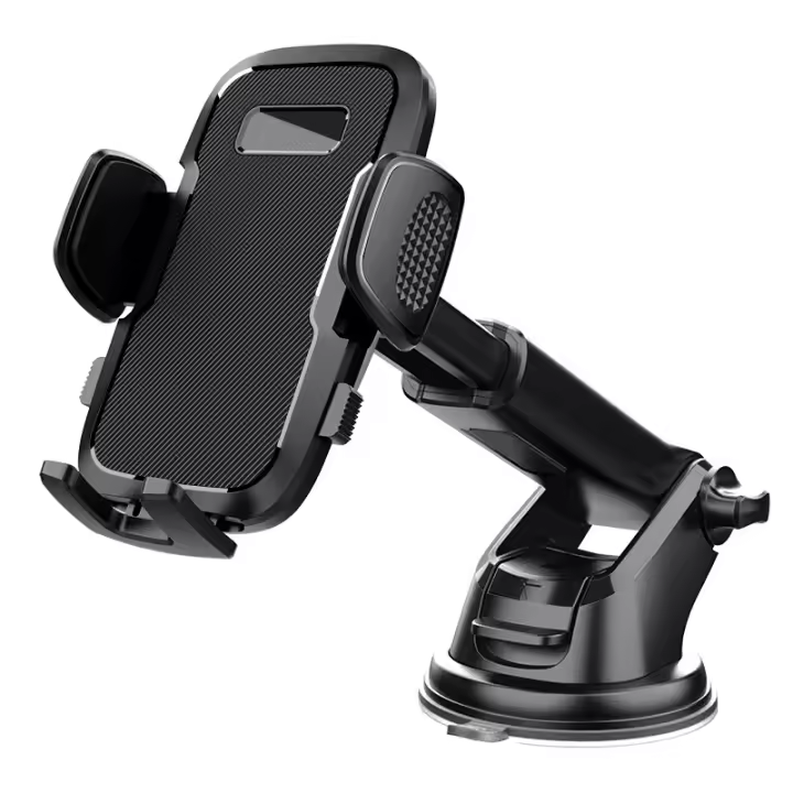 3 en 1 soporte para teléfono de coche para parabrisas de coche, salida de aire del tablero de instrumentos, soporte universal para teléfono de coche manos libres, montaje para coche, adecuado para todos los teléfonos inteligentes (negro) - 1