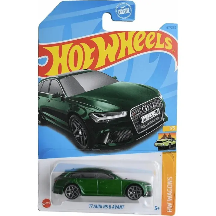 MATTEL : Hot Wheels -  '17 Audi RS 6 Avant - Verde - HKH69 - Vehículo para jugar - Coleccionable - Regalo Original - Edad recomendada mayores de 3 años - 1