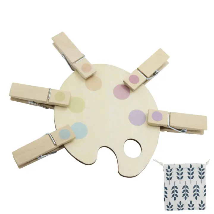 Juguete Educativo Montessori Mini De Madera Para Niños Juego De Aritmética Visual Y Sensorial De Colores Juego De Clip De Entrenamiento De Motricidad Finas Y Aprendizaje De Colores - 1