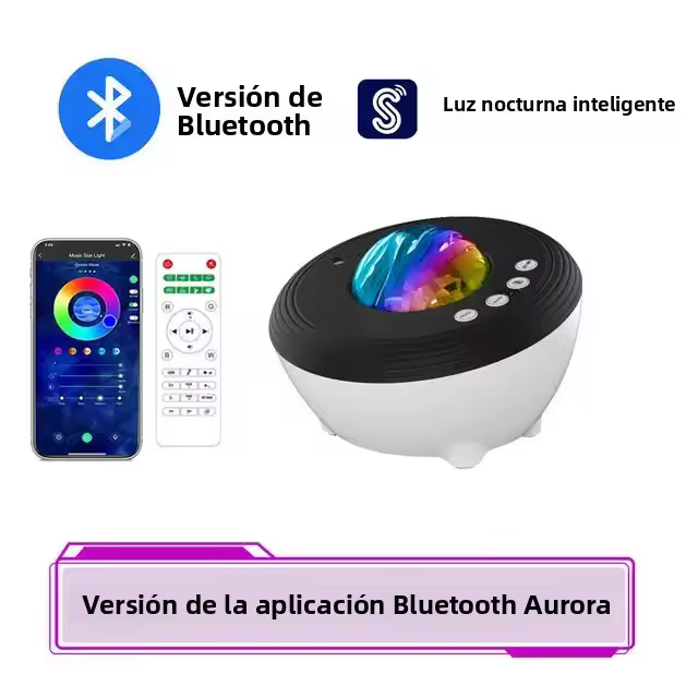 Proyector De Estrellas Aurora Con Función Bluetooth Y Control Remoto Luz Galáctica Para Niños Y Adultos Proyector De Noche Inalámbrico - 1