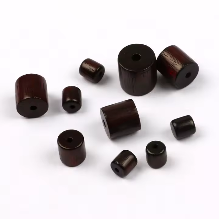 Bolas De Madera De Sándalo Naturales Cilíndricas Para Joyería DIY Accesorios Para Pulseras Tamaños 6/8/10/12mm Espaciadores - 1