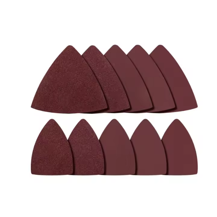 Lijas triangulares 100 piezas, lijas triangulares, juego de lijas triangulares, grano 60/80/120/180/240, juego de lijas finas para lijar madera yeso otras superficies - 1