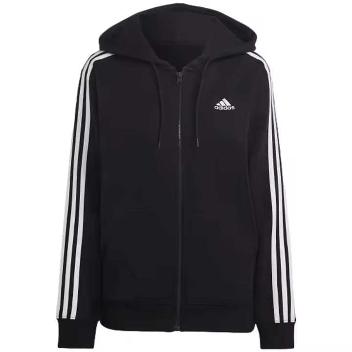 Sudadera con Capucha Adidas 3 Stripes French Terry R para mujer en color negro - 1