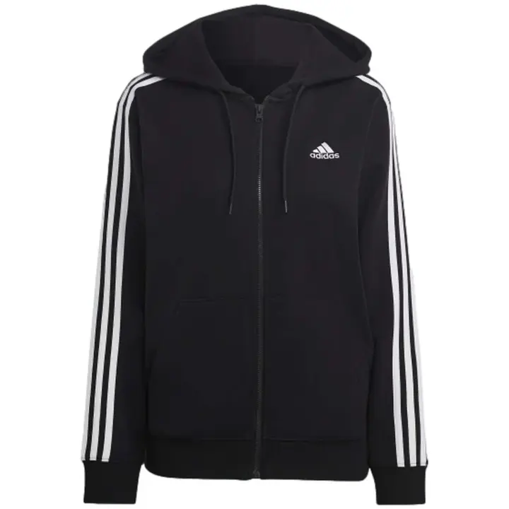 Sudadera con Capucha Adidas 3 Stripes French Terry R para mujer en color negro - 1