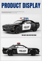 Coche De Juguete Dodge Hellcat 1:32 Metálico Con Sonido Y Luz Modelo De Coche De Policía Pull Back Para Niños - details 7