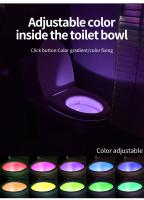 Luz De Noche RGB Con Sensor De Movimiento Proyector De Estrellas Para Inodoro Impermeable Luz Cambiante De Color Iluminación De Baño Toilette WC Backlight - details 4