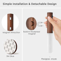 Luz Nocturna LED De Madera Con Sensor De Movimiento USB Recargable Dimmer 3 Temperaturas De Color Soporte De Pared Magnético - details 2