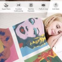 Manta De Tela De Coral Warhol Marilyn Monroe Estampado Para Sofá Cálida Y Pesada Manta De Viaje Impermeable Antipelusa Portátil Para Adultos - details 4