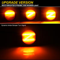 Luces De Marcador Lateral Para Nissan 370z Z34 350z Z33 2009-2020 Ambar Secuencial Señales De Giro Blancas DRL Lámparas De Parqueo ABS LED - details 5