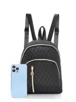 Mochila De Viaje Unisexa Con Cierre De Cremallera Y Tela Cuadriculada En 3 Capas Para Niñas Escuela Dormitorio Uso Diario - details 1