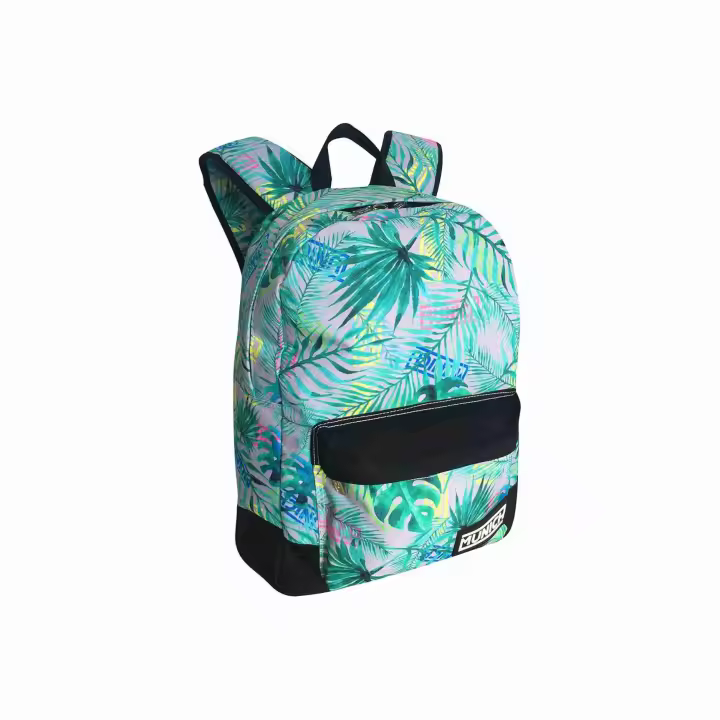 Mochila Munich Pattern Plants | Mochila Casual 43 Cm 20 Litros Verde - 1