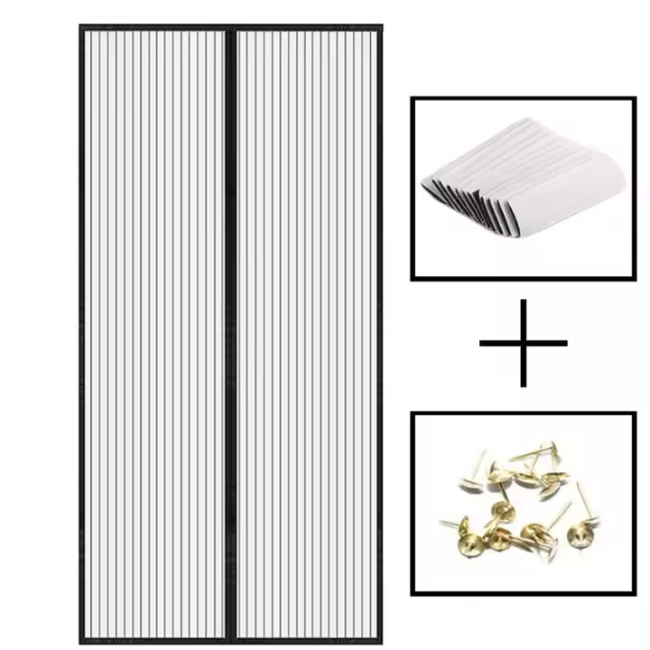 Puerta mosquitera magnética de Malla con autoselado resistant- ¡Protección efectiva contra los Mosquitos! - 1