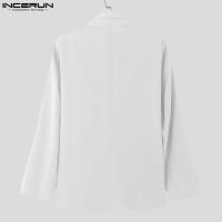 Incuerpo Chaqueta De Hombre Estilo Coreano Casual Manga Larga Solida Con Bolsillo Botones Vintage Ropa Masculina Ajustada - details 9