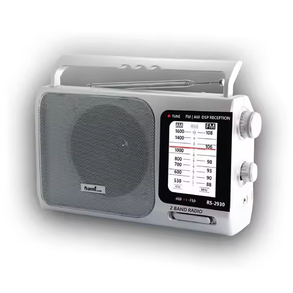 Radio Portátil SAMI RS-2930 AM/FM con Asa y Ruedas XL – Radio Emergencia AC/DC y Pilas - 1