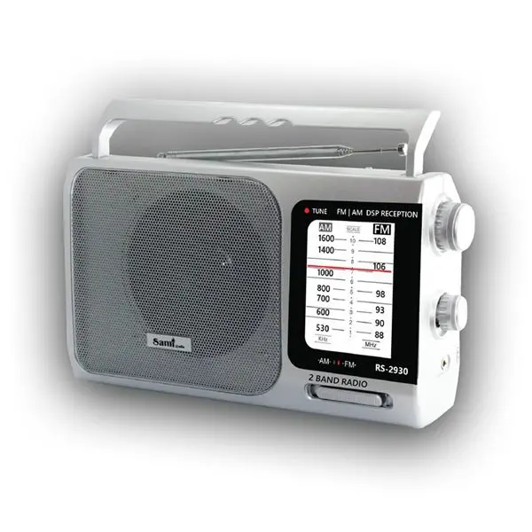 Radio Portátil SAMI RS-2930 AM/FM con Asa y Ruedas XL – Radio Emergencia AC/DC y Pilas - 1
