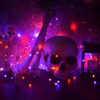 Luces De Halloween LED Solares Para Jardín 1000LED 100M Lámpara Solar Para Decoración De Árbol De Navidad Luz Morada Naranja - details 4