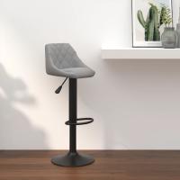 vidaXL Taburete de cocina de terciopelo en color Gris claro/Gris oscuro/Negro y más | cómodas modernas ergonómicas para comedor cocina salón hogar - details 0